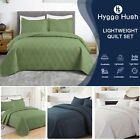 Hygge Hush Twin Queen King Summer Quilt Set 3Pcs L Pattern Lightweight Bedspread