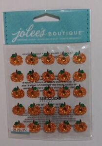 Jolees PUMPKIN Repeats Pumpkins Jack O'Lantern Gems Halloween Scrapbook Stickers