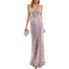 Speechless Womens Purple Metallic Formal Evening Dress Gown Juniors 1 BHFO 1397