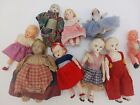 Lot Of 9 Vintage Antique Miniature Dolls Celluloid Bisque Soviet Union Japan