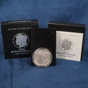 2021- O Morgan Silver Dollar NOLA Mint in Box w COA- Free Shipping USA
