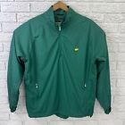 Masters Tech Short Sleeve 1/4 Zip Pullover Golf Windbreaker Men's Large Green