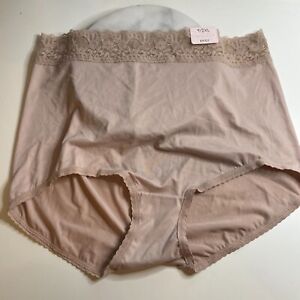 NEW Cabernet Brief Granny Panty Size 9/2XL 100% Polyester Sable Rose Color