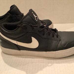 Men Nike Air Jordan V2 Low Leather-Black/White-(584794-010)Size 13-Nice Shoes