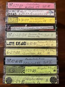 grateful dead cassette tapes live lot Of 10 80’s Shows