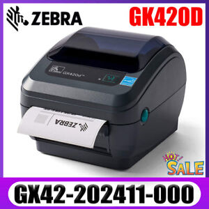 Zebra GX420d 203Dpi Desktop Direct Thermal Printer W/ USB,Serial,Ethernet Port