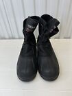 GUMATE Mens Black Leather Waterproof Insulated Boots/ Winter Shoes/Size-12