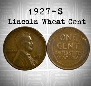 1927 S Lincoln Wheat Cent Circulated (G/VG) Good to Very Good *JB's Coins*