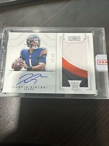 2021 Panini National Treasures Justin Fields Crossover Rookie Patch Auto /99 RC
