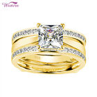 Wuziwen Engagement & Wedding Ring Sets for Women Ring Enhancers Set 925 Silver