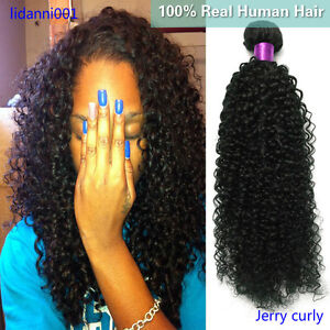 New Arrival Jerry Curl Human Hair Extension 100% Virgin Remy Weave 1/3/4 Bundles