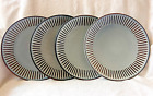 Laurie Gates Blue Stoneware Salad or Lunch Plates 8 .75”  Set of 4
