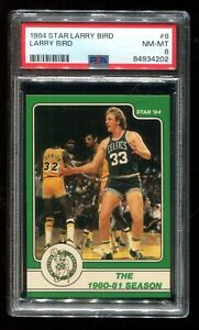 1984 Star #8 Larry Bird PSA 8 NM-MT The 1980-81 Season HOF Celtics~(PL)