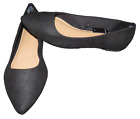 Torrid Women's Size 12WW Black Faux Suede Pointed Toe Flats