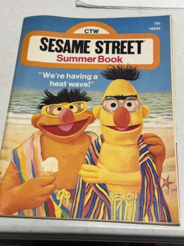 VINTAGE 1976 Sesame Street Activity Magazine Summer Book Bert Ernie Unused