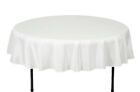 90” Ivory Polyester Table Cloths Purchased From Table Cloth Factory