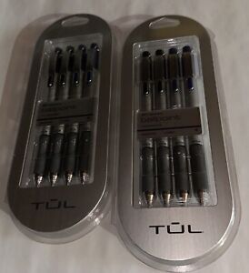 Lot of 2 - TUL BP Series Ballpoint Pens 1.0mm Med Pt Blue & Black Inks (8 Pens)