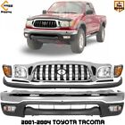 Front Bumper Chrome & Grille Assembly Kit For 2001-2004 Toyota Tacoma (For: 2003 Toyota Tacoma)