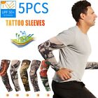 5PCS Cooling Tattoo Arm Sleeves Cover Outdoor Sports UV Sun Protection Men Women