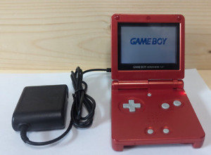 Nintendo Gameboy Advance SP AGS-001 Flame Red W/Charger Worn