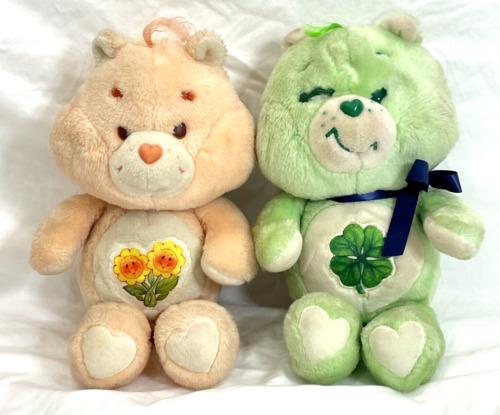 New Listing2 VINTAGE 1983 PLUSH CARE BEARS GOOD LUCK & FRIEND BEAR FLOWERS TOY 13