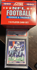 1990 Score Football Supplemental Rookie & Traded Complete Set Emmit Smith PSA8