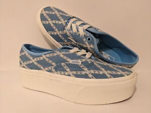 VANS AUTHENTIC STAC SHOES NEW WOMEN'S MANY SIZES BLUE DENIM MIX STACKED PLATFORM
