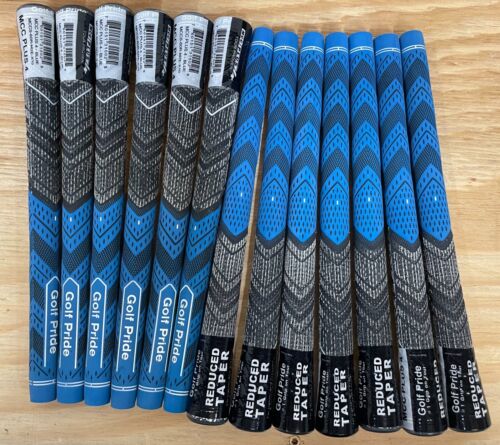 13x Golf Pride MCC Plus 4 +4 Golf Club Grips Standard Multicompound Black/Blue