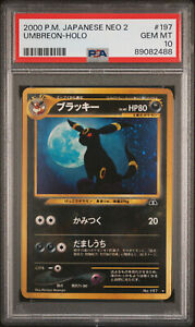 PSA 10 GEM MINT Umbreon 2000 Neo 2 #197 Holo Neo Discovery Japanese Pokemon Card