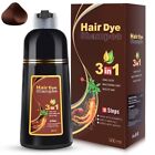 Hair Dye Shampoo 3 in 1 Hair Shampoo Instant Hair Dye Herbal Ingredients