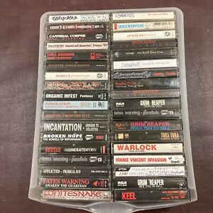 Death Metal Cassette Tapes Mixed Lot Of 36 Pictures Show Titles Of Cassettes!!!