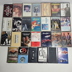 Lot of 27 CASSETTE TAPES Mixed Genre Country Rap Rock Soundtrack Comedy R&B more