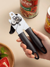 1pc Stainless Steel Can Opener Kitchen Tool with Easy Grip Handle - NEW