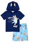 BLUEY Boys Hoodie T Shirt Shorts Set Bingo Dog Costume Girls 2T 3T 4T 5T Disney