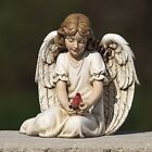 ANGEL WITH CARDINAL FIGURINE - GARDEN STATUE