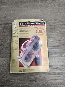 Allsop 4 In 1 Video Cleaner VCR Head Tape & Tape Drive Cleaner for VHS New