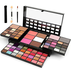 74 Colors Pro Makeup Palette Eyeshadow Lip Gloss Blush Powder Set Cosmetic Kit