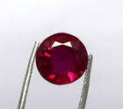 Natural Red Ruby Certified Faceted Gemstone 7.30 Ct Round Shape Best Quality.