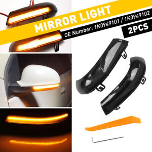 2x Sequential LED Side Mirror Turn Signal Light Blinker for VW Golf 5 Jetta