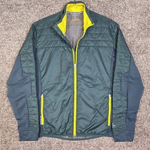 Icebreaker Jacket Mens XL Green Merinoloft Puffer Jacket Full Zip Quilted