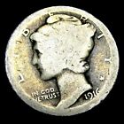 1916-D Mercury Dime Silver ---- Nice Key Date Coin ---- #GG870