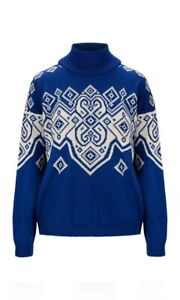 Luxury  Nordic Wool Jumper Oversize Dale of Norway Falun Heron sweater XL