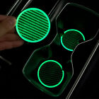2pcs Glowing LED Car Cup Holder Night Light Mat Pad Drink Coaster Decoration