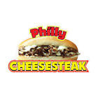 Food Truck Decals Philly Cheese Steak Style B Concession Concession Sign Brown