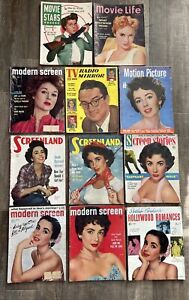 LOT 11 1950'S MOVIE & TV STAR SCANDAL MAGAZINES MOTION PICTURE Modern SCREEN S