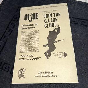 Vintage GI Joe Club Membership application, Pamphlet