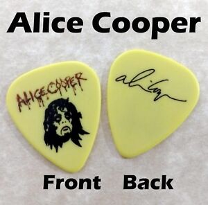 Alice Cooper Classic Rock band 2-sided novelty signature guitar pick (W1-E3)