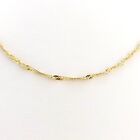 18K Gold 750 Italy Twisted Rope Singapore Link Pendant Chain Necklace 24in