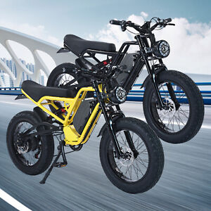 New 1500W 48V 18AH Electric Bicycles Ebikes For Adult 20in Highway Tires 45 KPH
