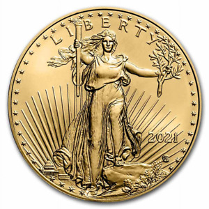 2021 1/10 Oz American Gold Eagle Coin Type 2 Collectible Bullion Precious Metal